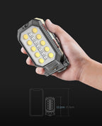 Rechargeable Adjustable USB LED Portable Charger Battery High Capacity with Digital Display LCD Screen Waterproof Flashlight COB Work Light For Repairing Outdoor Camping Stevvex