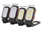 Rechargeable Adjustable USB LED Portable Charger Battery High Capacity with Digital Display LCD Screen Waterproof Flashlight COB Work Light For Repairing Outdoor Camping Stevvex