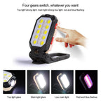 Rechargeable Adjustable USB LED Portable Charger Battery High Capacity with Digital Display LCD Screen Waterproof Flashlight COB Work Light For Repairing Outdoor Camping Stevvex