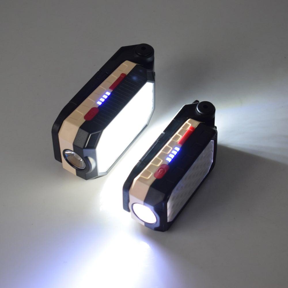 Rechargeable Adjustable USB LED Portable Charger Battery High Capacity with Digital Display LCD Screen Waterproof Flashlight COB Work Light For Repairing Outdoor Camping Stevvex