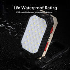 Rechargeable Adjustable USB LED Portable Charger Battery High Capacity with Digital Display LCD Screen Waterproof Flashlight COB Work Light For Repairing Outdoor Camping Stevvex