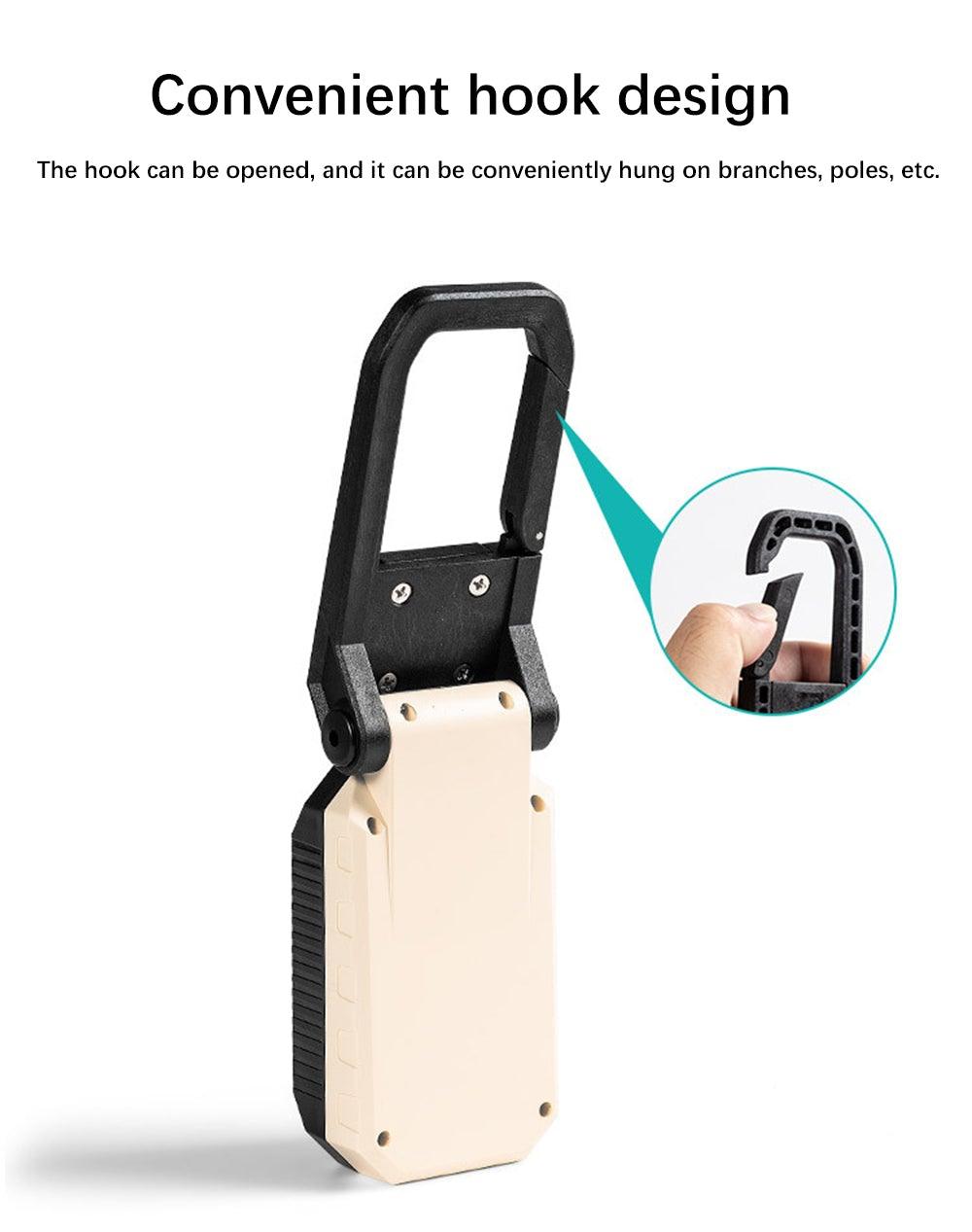 Rechargeable Adjustable USB LED Portable Charger Battery High Capacity with Digital Display LCD Screen Waterproof Flashlight COB Work Light For Repairing Outdoor Camping Stevvex