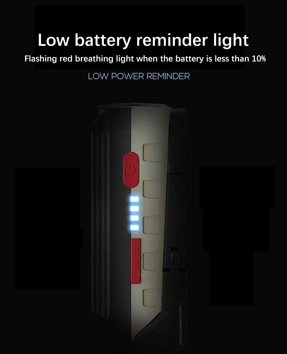 Rechargeable Adjustable USB LED Portable Charger Battery High Capacity with Digital Display LCD Screen Waterproof Flashlight COB Work Light For Repairing Outdoor Camping Stevvex