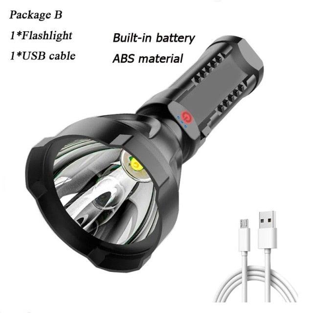 Rechargeable Adjustable USB LED Portable Rotary High Lumen Zoombale Super Strong Flashlight  Ultra-bright For Long-range  Outdoor  Camping Fishing Hiking Riding Walking Jogging Flashlight Stevvex