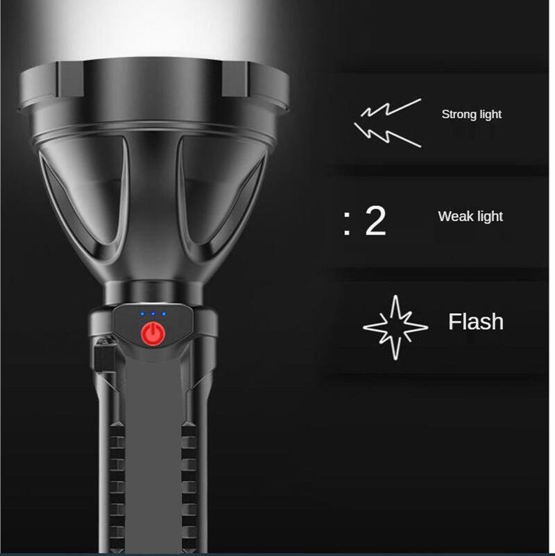Rechargeable Adjustable USB LED Portable Rotary High Lumen Zoombale Super Strong Flashlight  Ultra-bright For Long-range  Outdoor  Camping Fishing Hiking Riding Walking Jogging Flashlight Stevvex