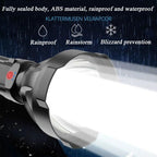Rechargeable Adjustable USB LED Portable Rotary High Lumen Zoombale Super Strong Flashlight  Ultra-bright For Long-range  Outdoor  Camping Fishing Hiking Riding Walking Jogging Flashlight Stevvex