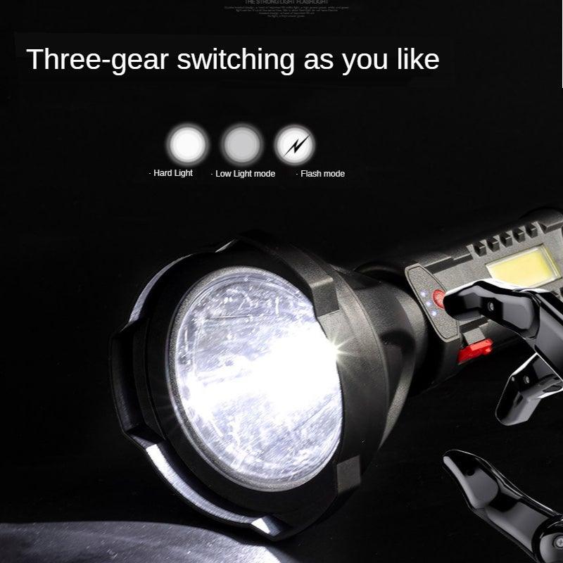 Rechargeable Adjustable USB LED Portable Rotary High Lumen Zoombale Super Strong Flashlight  Ultra-bright For Long-range  Outdoor  Camping Fishing Hiking Riding Walking Jogging Flashlight Stevvex
