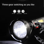 Rechargeable Adjustable USB LED Portable Rotary High Lumen Zoombale Super Strong Flashlight  Ultra-bright For Long-range  Outdoor  Camping Fishing Hiking Riding Walking Jogging Flashlight Stevvex