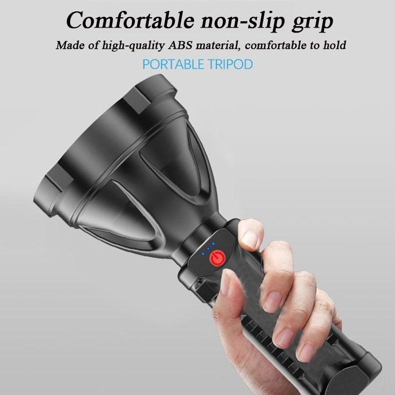 Rechargeable Adjustable USB LED Portable Rotary High Lumen Zoombale Super Strong Flashlight  Ultra-bright For Long-range  Outdoor  Camping Fishing Hiking Riding Walking Jogging Flashlight Stevvex