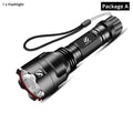 Rechargeable Adjustable Zoomable Waterproof LED Flashlight Super bright LED Tactical Torch Flashlight For Night Riding Camping Hiking Hunting & Indoor Activities Stevvex