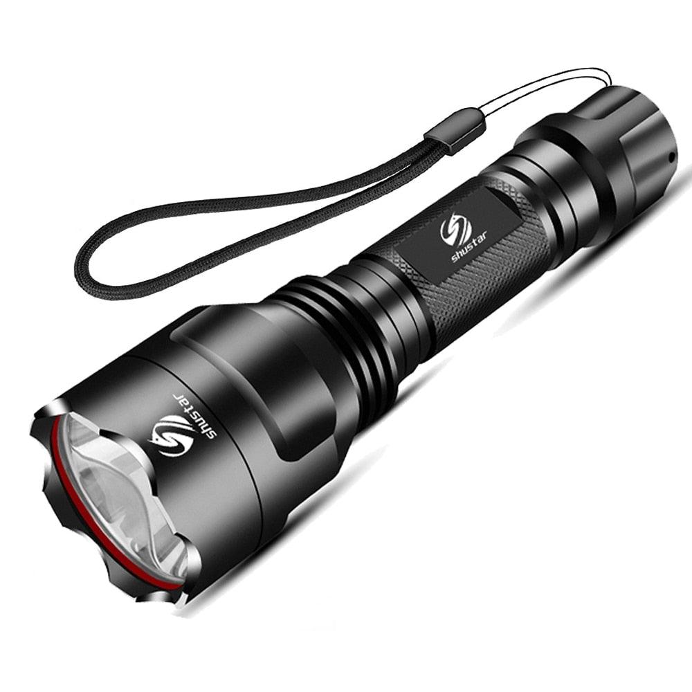 Rechargeable Adjustable Zoomable Waterproof LED Flashlight Super bright LED Tactical Torch Flashlight For Night Riding Camping Hiking Hunting & Indoor Activities Stevvex