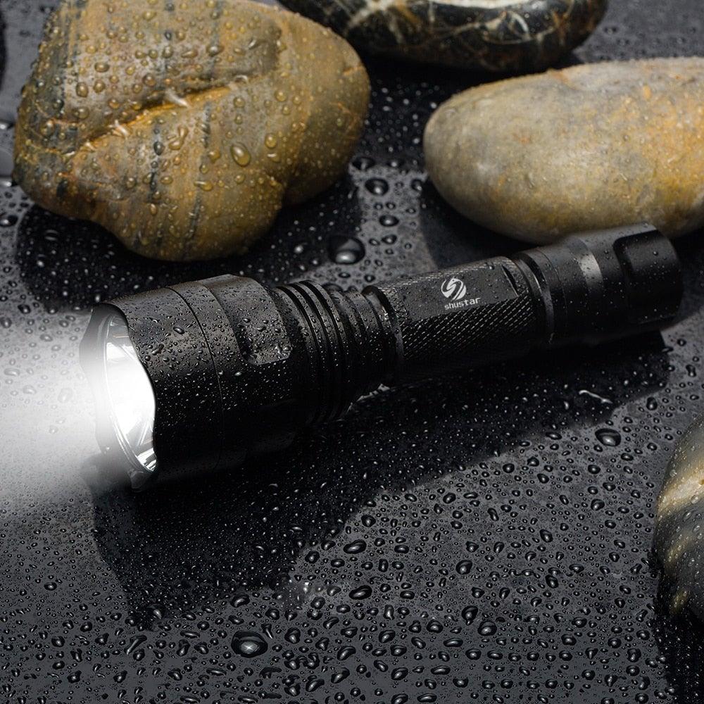 Rechargeable Adjustable Zoomable Waterproof LED Flashlight Super bright LED Tactical Torch Flashlight For Night Riding Camping Hiking Hunting & Indoor Activities Stevvex