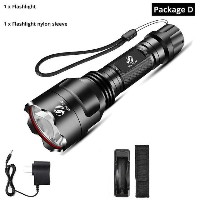 Rechargeable Adjustable Zoomable Waterproof LED Flashlight Super bright LED Tactical Torch Flashlight For Night Riding Camping Hiking Hunting & Indoor Activities Stevvex