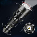 Rechargeable Adjustable Zoomable Waterproof LED Flashlight Super bright LED Tactical Torch Flashlight For Night Riding Camping Hiking Hunting & Indoor Activities Stevvex