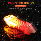 Rechargeable Bike Tail Light Turn Signals Wireless Remote Control Mountain Smart Bike Taillight Waterproof Bicycle Flashing Ultra Bright Bike Light USB LED Bicycle Rear Light Waterproof Light 5 Light Mode Headlights Stevvex