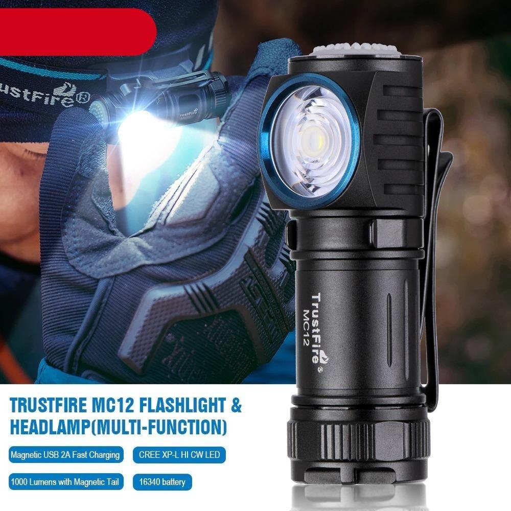 Rechargeable High Lumen Super Bright Powerful LED CREE XP-L HI  Flashlight Magnetic Water & Impact Resistant Handheld Flashlights  For Outdoor Camping Hiking Riding Stevvex