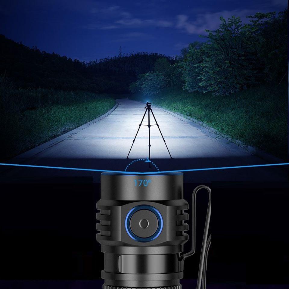 Rechargeable High Lumen Super Bright Powerful LED CREE XP-L HI  Flashlight Magnetic Water & Impact Resistant Handheld Flashlights  For Outdoor Camping Hiking Riding Stevvex
