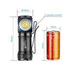 Rechargeable High Lumen Super Bright Powerful LED CREE XP-L HI  Flashlight Magnetic Water & Impact Resistant Handheld Flashlights  For Outdoor Camping Hiking Riding Stevvex