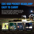 Rechargeable High Lumen Super Bright Powerful LED CREE XP-L HI  Flashlight Magnetic Water & Impact Resistant Handheld Flashlights  For Outdoor Camping Hiking Riding Stevvex
