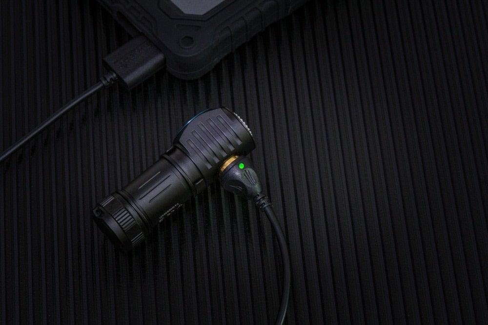 Rechargeable High Lumen Super Bright Powerful LED CREE XP-L HI  Flashlight Magnetic Water & Impact Resistant Handheld Flashlights  For Outdoor Camping Hiking Riding Stevvex