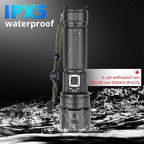 Rechargeable LED Flashlight High Lumen USB Ultra Bright Adjustable Powerful Zoomable Flashlight Water Resistant For  Daily Household and Outdoor Camping Hiking Riding Running Stevvex
