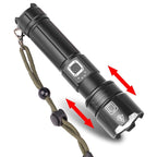 Rechargeable LED Flashlight High Lumen USB Ultra Bright Adjustable Powerful Zoomable Flashlight Water Resistant For  Daily Household and Outdoor Camping Hiking Riding Running Stevvex
