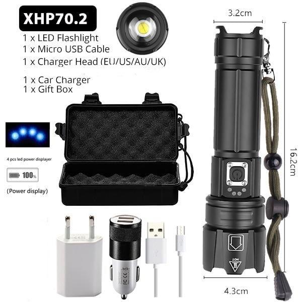 Rechargeable LED Flashlight High Lumen USB Ultra Bright Adjustable Powerful Zoomable Flashlight Water Resistant For  Daily Household and Outdoor Camping Hiking Riding Running Stevvex