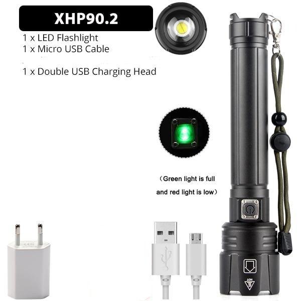 Rechargeable LED Flashlight High Lumen USB Ultra Bright Adjustable Powerful Zoomable Flashlight Water Resistant For  Daily Household and Outdoor Camping Hiking Riding Running Stevvex