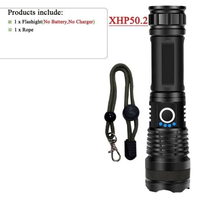 Rechargeable LED Flashlights High Lumens Waterproof Zoomable Super Bright Tactical Flashlight Powerful  USB LED CREE Flashlight  Hand Lamp For Hiking Camping Household Outdoor Sport Stevvex