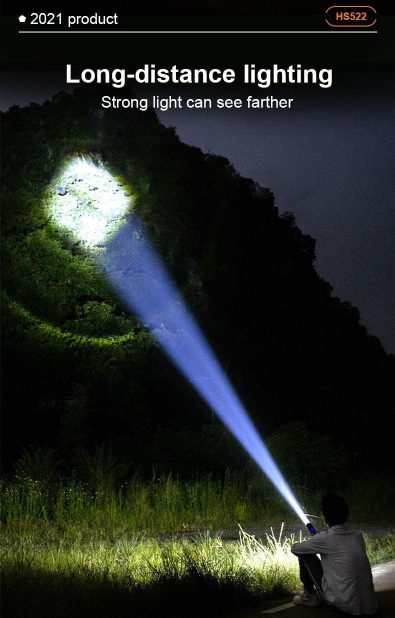 Rechargeable LED Flashlights High Lumens Waterproof Zoomable Super Bright Tactical Flashlight Powerful  USB LED CREE Flashlight  Hand Lamp For Hiking Camping Household Outdoor Sport Stevvex