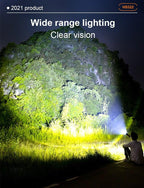 Rechargeable LED Flashlights High Lumens Waterproof Zoomable Super Bright Tactical Flashlight Powerful  USB LED CREE Flashlight  Hand Lamp For Hiking Camping Household Outdoor Sport Stevvex