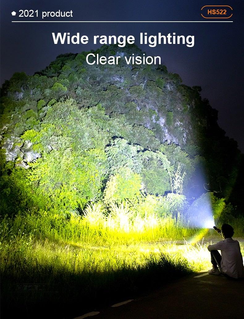 Rechargeable LED Flashlights High Lumens Waterproof Zoomable Super Bright Tactical Flashlight Powerful  USB LED CREE Flashlight  Hand Lamp For Hiking Camping Household Outdoor Sport Stevvex