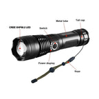 Rechargeable LED Flashlights High Lumens Waterproof Zoomable Super Bright Tactical Flashlight Powerful  USB LED CREE Flashlight  Hand Lamp For Hiking Camping Household Outdoor Sport Stevvex