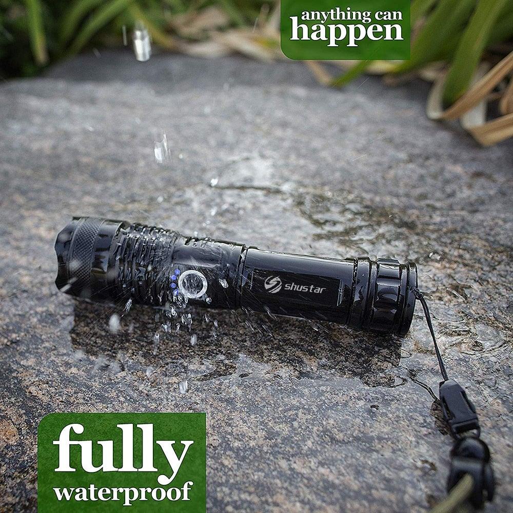 Rechargeable LED Flashlights Waterproof Hnadheld Super Bright High Lumens  Zoomable Powerful Lamp Bead Flashlight Torch For Outdoor & Indoor Camping Running Fishing Hiking Lamp Stevvex
