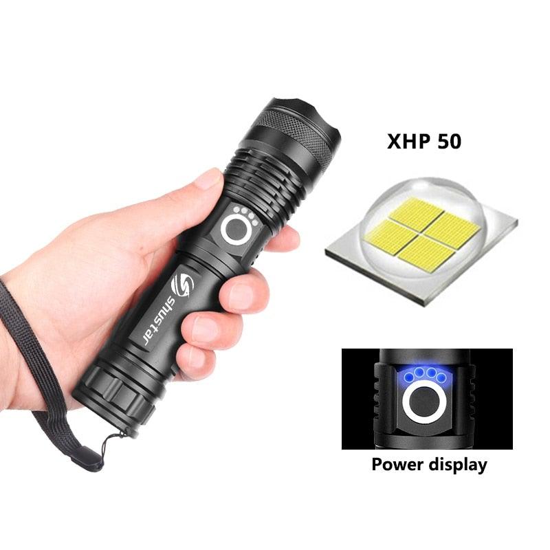 Rechargeable LED Flashlights Waterproof Hnadheld Super Bright High Lumens  Zoomable Powerful Lamp Bead Flashlight Torch For Outdoor & Indoor Camping Running Fishing Hiking Lamp Stevvex
