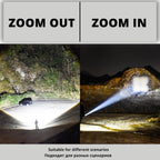 Rechargeable LED Flashlights Waterproof Hnadheld Super Bright High Lumens  Zoomable Powerful Lamp Bead Flashlight Torch For Outdoor & Indoor Camping Running Fishing Hiking Lamp Stevvex