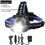 Rechargeable LED  Headlamps Ultra-bright High lumens Zoomable Waterproof LED Headlight Head Torch Flashlight Head Lamp For Fishing  Hands-Free Headlight Stevvex