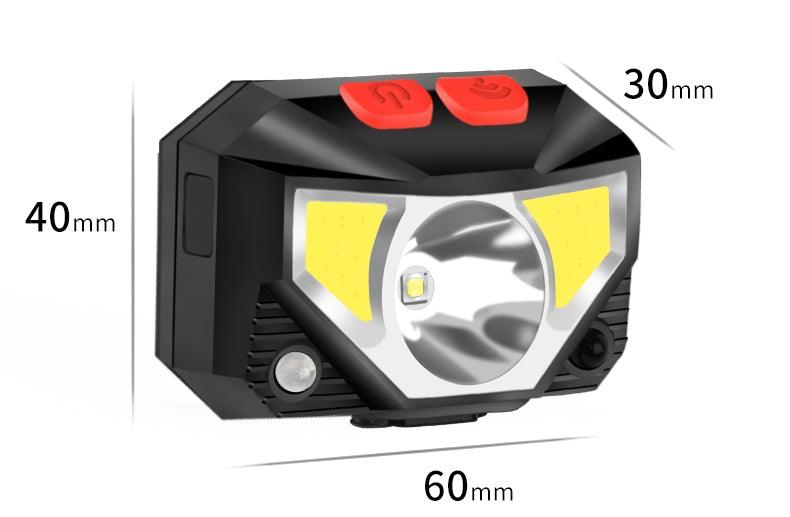 Rechargeable LED Powerfull Headlamp Flashlight USB Waterproof Headlamp Motion Body Sensor Headlight For Adults & Kids Camping Flashlight Outdoors Camping Running Biking Fishing Stevvex