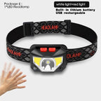 Rechargeable LED Powerfull Headlamp Flashlight USB Waterproof Headlamp Motion Body Sensor Headlight For Adults & Kids Camping Flashlight Outdoors Camping Running Biking Fishing Stevvex