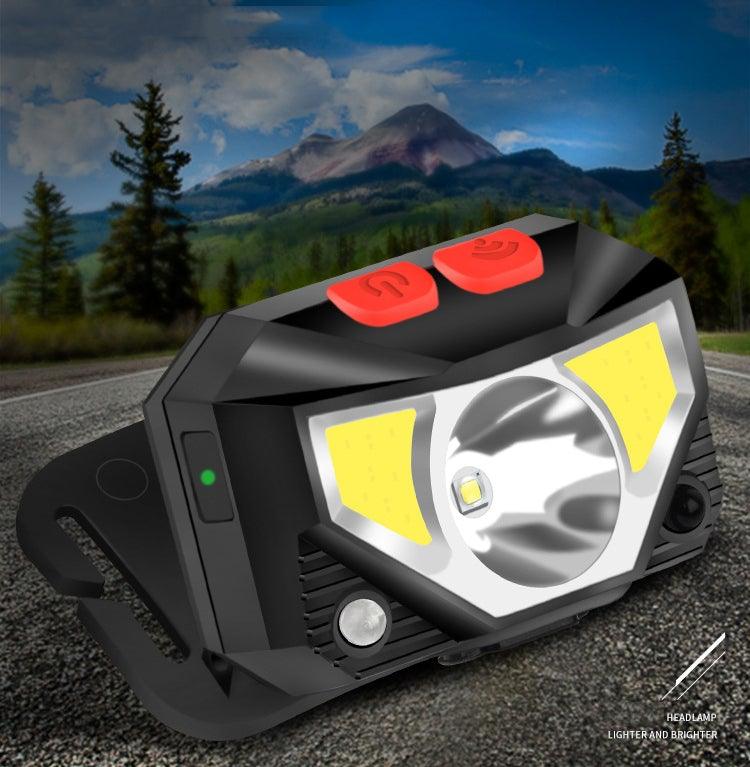 Rechargeable LED Powerfull Headlamp Flashlight USB Waterproof Headlamp Motion Body Sensor Headlight For Adults & Kids Camping Flashlight Outdoors Camping Running Biking Fishing Stevvex