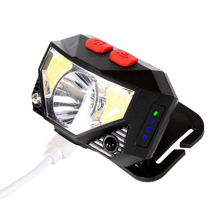 Rechargeable LED Powerfull Headlamp Flashlight USB Waterproof Headlamp Motion Body Sensor Headlight For Adults & Kids Camping Flashlight Outdoors Camping Running Biking Fishing Stevvex