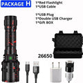 Rechargeable  LED Tactical Flashlights Waterproof Powerful High Lumen Super  Bright Power LED Aluminum Flashlight For Hiking Outdoor Camping Fishing Jogging Running HouseholdPowerful Light Stevvex