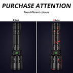 Rechargeable  LED Tactical Flashlights Waterproof Powerful High Lumen Super  Bright Power LED Aluminum Flashlight For Hiking Outdoor Camping Fishing Jogging Running HouseholdPowerful Light Stevvex