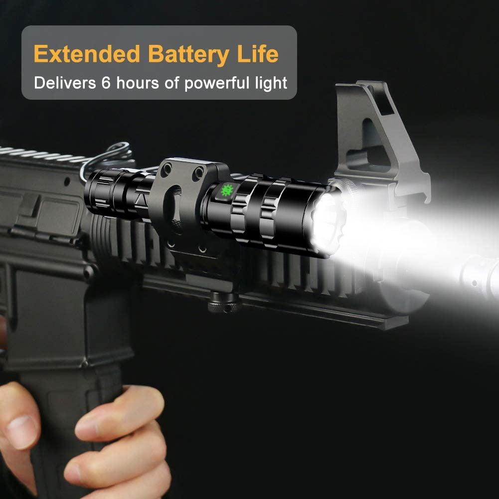 Rechargeable  LED Tactical Flashlights Waterproof Powerful High Lumen Super  Bright Power LED Aluminum Flashlight For Hiking Outdoor Camping Fishing Jogging Running HouseholdPowerful Light Stevvex