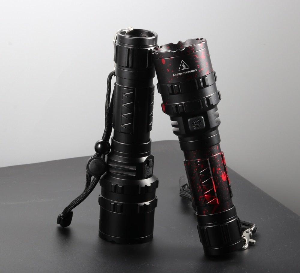 Rechargeable  LED Tactical Flashlights Waterproof Powerful High Lumen Super  Bright Power LED Aluminum Flashlight For Hiking Outdoor Camping Fishing Jogging Running HouseholdPowerful Light Stevvex