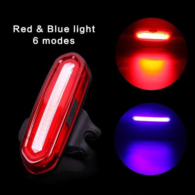 Rechargeable LED USB Mountain Bike Tail Light Taillight Safety Warning Bicycle Rear Light Bicycle Lamp Red High Intensity Rear LED Accessories Fits On Any Road Bikes Helmets Stevvex