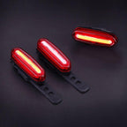 Rechargeable LED USB Mountain Bike Tail Light Taillight Safety Warning Bicycle Rear Light Bicycle Lamp Red High Intensity Rear LED Accessories Fits On Any Road Bikes Helmets Stevvex
