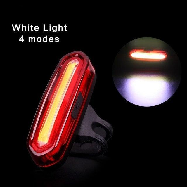 Rechargeable LED USB Mountain Bike Tail Light Taillight Safety Warning Bicycle Rear Light Bicycle Lamp Red High Intensity Rear LED Accessories Fits On Any Road Bikes Helmets Stevvex