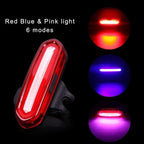 Rechargeable LED USB Mountain Bike Tail Light Taillight Safety Warning Bicycle Rear Light Bicycle Lamp Red High Intensity Rear LED Accessories Fits On Any Road Bikes Helmets Stevvex