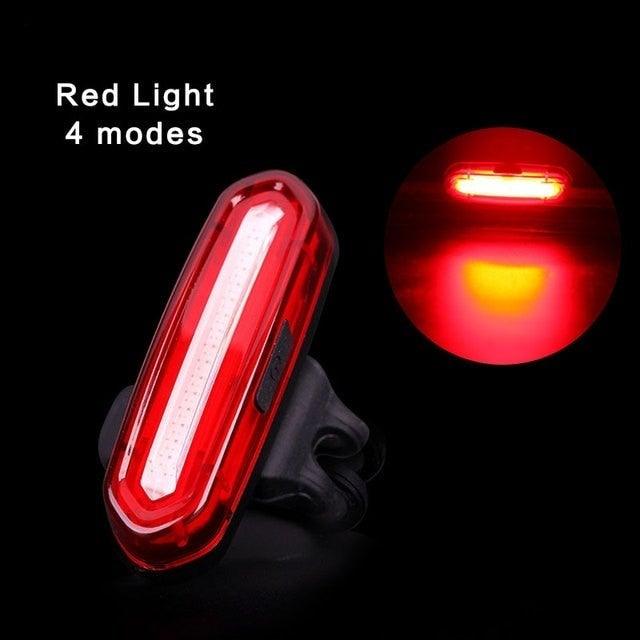 Rechargeable LED USB Mountain Bike Tail Light Taillight Safety Warning Bicycle Rear Light Bicycle Lamp Red High Intensity Rear LED Accessories Fits On Any Road Bikes Helmets Stevvex